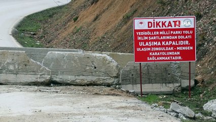 Yedigöller Milli Parkı yolu 4 aydır kapalı