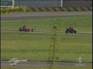 2004 Valentino Rossi prova la Ferrari F1