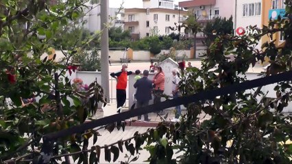 Evleri yanan yaşlı çifte devlet eli uzandı
