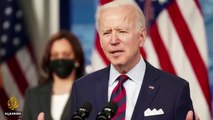 Biden calls on Russia to de-escalate tensions