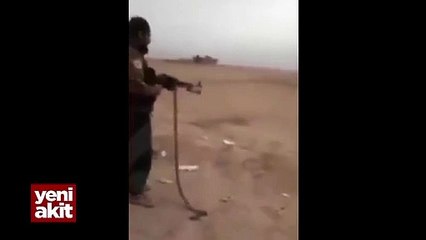 Eli kanlı YPG'li terörist masum çocuğu böyle taradı!