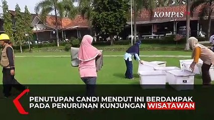 Melihat Terpal Penutup Candi Mendut Dibuka Kembali