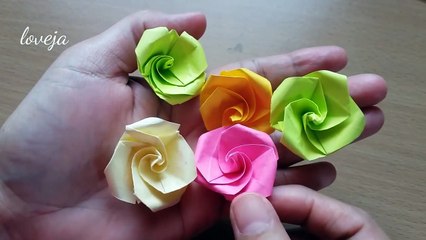Origami Easy  - Origami Rose From Post-It Note