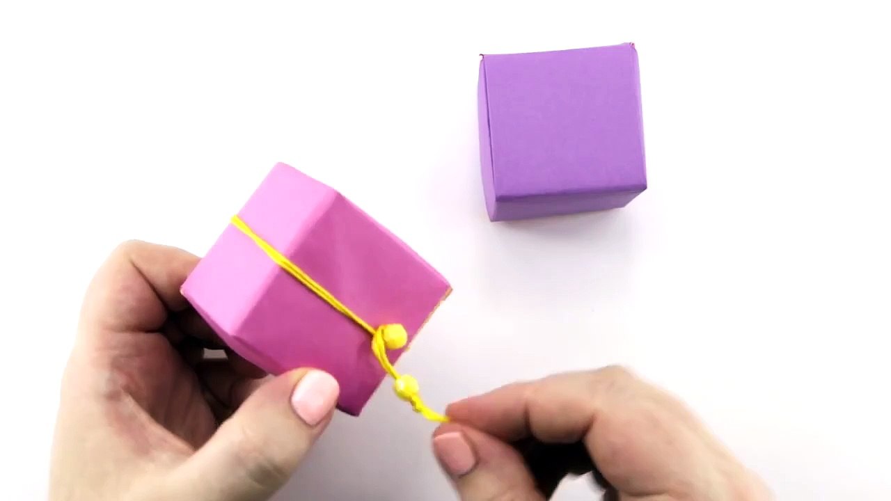 Origami Hinged Gift Box Tutorial - Cube Version - Paper Kawaii - video ...