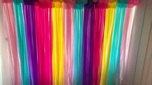 The Easiest Diy Fringe Tablecloth Party Backdrop Ever!!