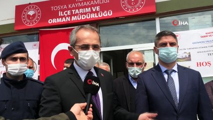Tosya’da çiftçilere 50 ton çeltik tohumu ve sera naylonu dağıtıldı