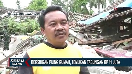 Tabungan Rp 11 Juta Ditemukan Saat Bersihkan Puing Rumah Akibat Gempa Jatim