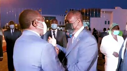 Le Président Alassane Ouattara à l'investiture de Denis Sassou N'Guesso du Congo