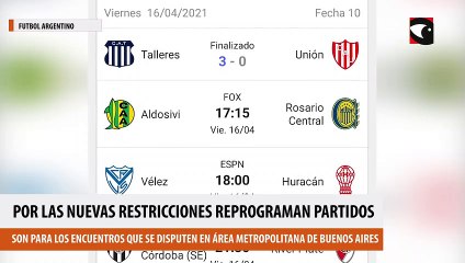 Copa de la Liga Profesional 2021 debido a las nuevas restricciones, se reprograman partidos