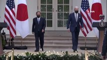 ABD Başkanı Joe Biden ve Japonya Başbakanı Yoshihide Suga bugün Beyaz Saray'da bir araya geldi