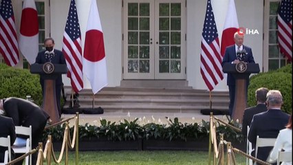 ABD Başkanı Joe Biden ve Japonya Başbakanı Yoshihide Suga bugün Beyaz Saray’da bir araya geldi