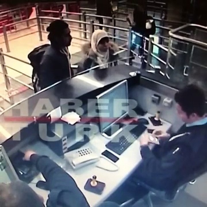 Hayat Boumediene filmée à Istanbul le 2 janvier 2015