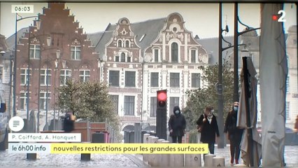 Arras - France2 - Télématin -  Covid 19 - Restrictions pour les grandes surfaces