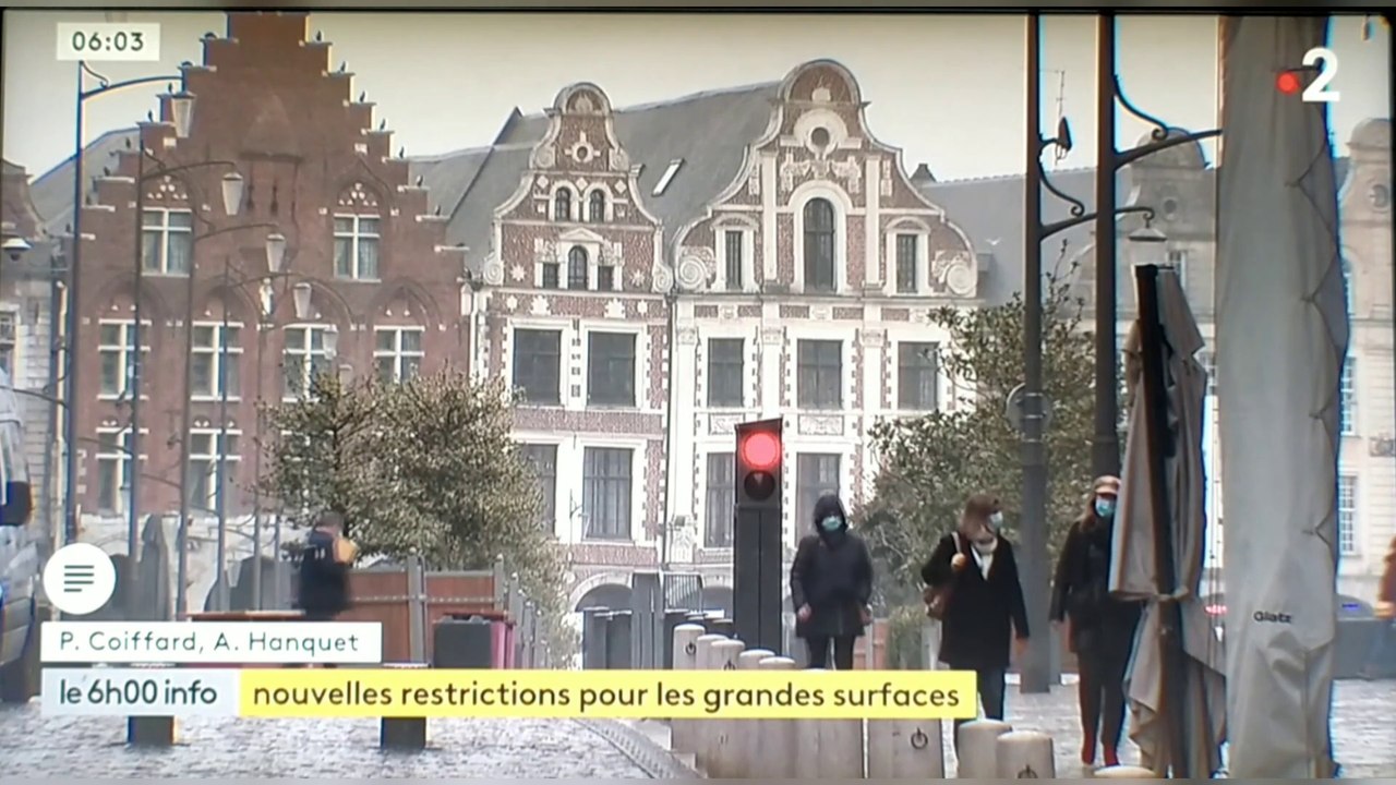 Arras - France2 - Télématin -  Covid 19 - Restrictions pour les grandes surfaces