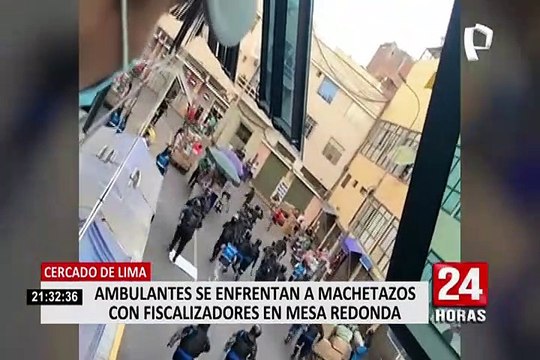 A machetazos se enfrentaron ambulantes contra fiscalizadores en Mesa Redonda