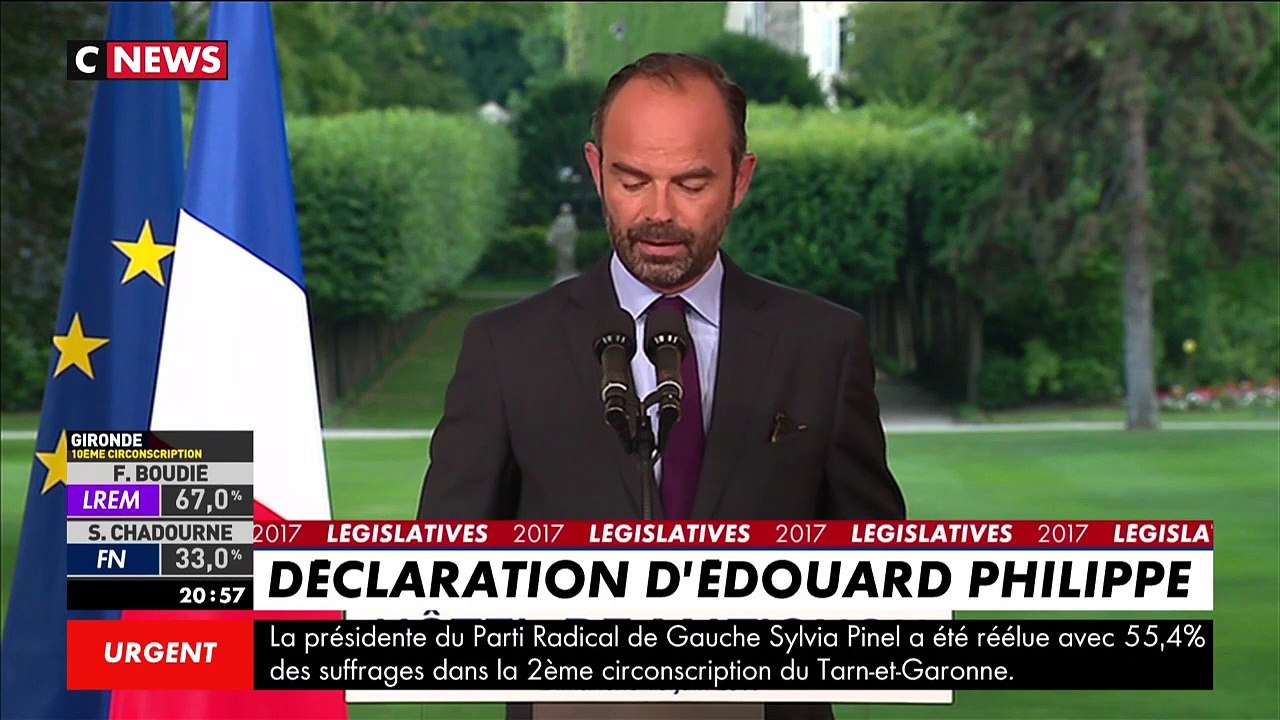 Discours du Premier Ministre Édouard Philippe : "Les Français ont préféré l’espoir à la colère"