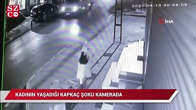 Avcılar’da kadına kapkaç şoku kamerada