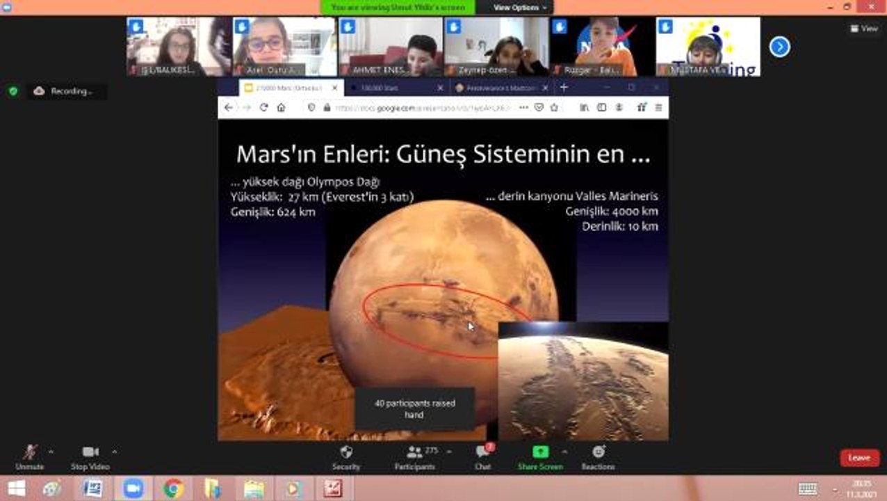 Öğrenciler, NASA'ya bağlandı