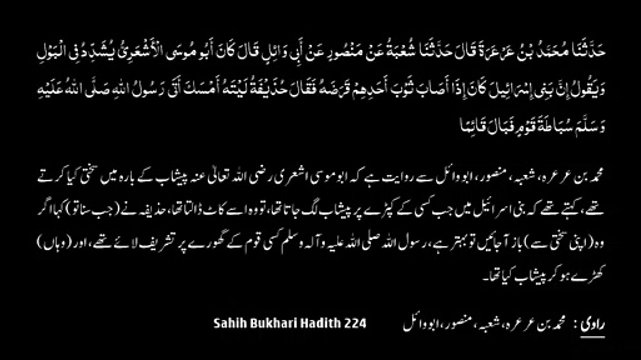 Watch *Hadith 224 Sahih Bukhari*