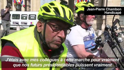 Des handicapés montent à Paris pour dénoncer leur précarité