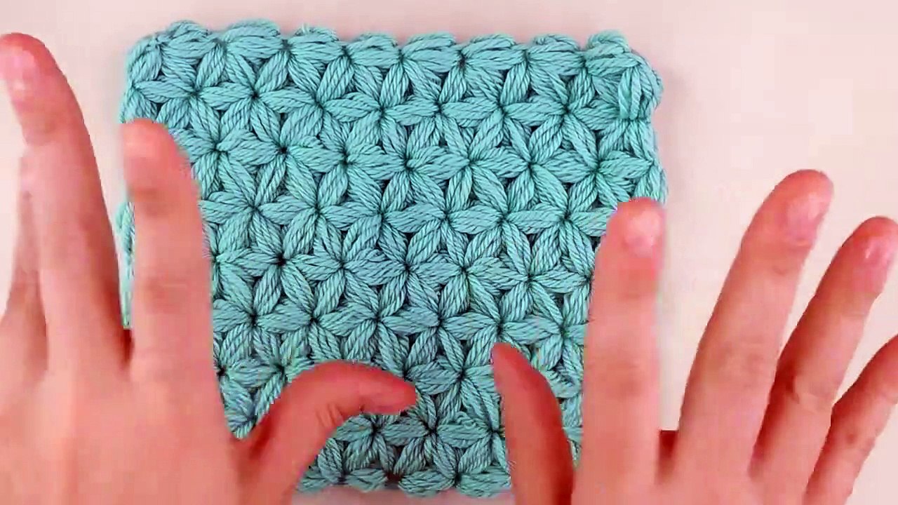 Easy Daisy Puff (Jasmine Stitch) Blanket - Beginner Crochet Tutorial