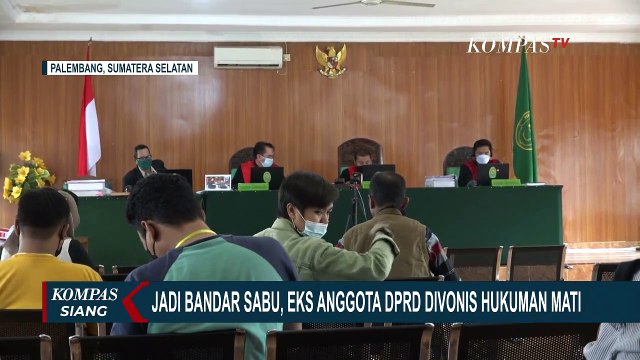 Jadi Bandar Sabu, Eks Anggota DPRD Palembang Divonis Hukuman Mati