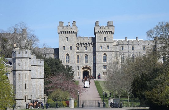 Prince Philip's coffin transported to Windsor Castle's inner hall ahead of the funeral