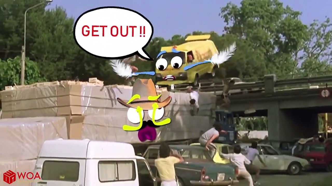 Funny Police Car Doodle Chase Criminal _ Doodland Funny Animated Short Film _ Woa Doodland