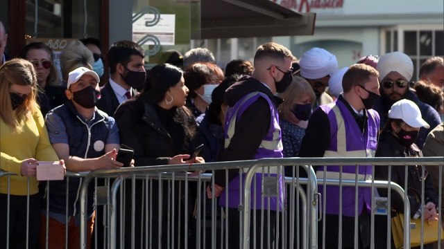 People in Windsor observe minute’s silence for Prince Philip