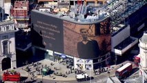 Famous Piccadilly Circus billboard pays tribute to Duke