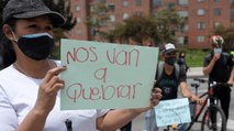 Protestas y propuestas de los comerciantes ante medidas anticovid en Bogotá
