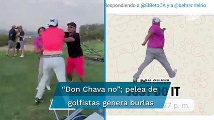 Pelea en campo de golf desata memes en internet