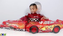 New Disney Cars 3 Toys Mack Playcase Unboxing Fire Truck Lightning Mcqueen Cruz Ramirez