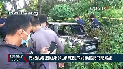 Geger! Warga Temukan Sesosok Jenzah Hangus dalam Mobil Sedan Tua