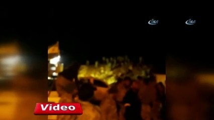 Milli helikopter ATAK vurdu, ÖSO askerleri coşku içinde izledi