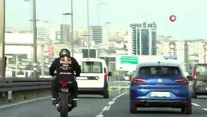 E-5’i boş buldular, motosikletleri ile ölüme şov yaptılar