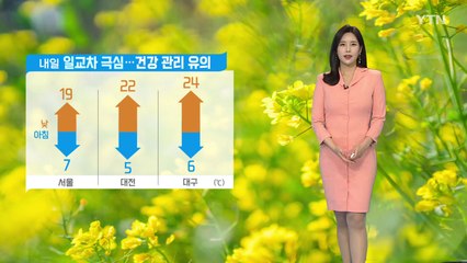 [날씨] 내일 일교차 극심...건강 관리 유의 / YTN