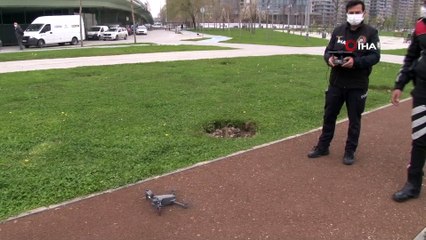 Bakırköy’de dronlu kısıtlama denetimi