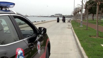 Bakırköy'de dronlu korona denetimi