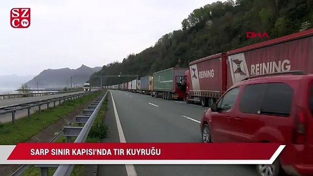 Sarp Sınır Kapısı'nda TIR kuyruğu