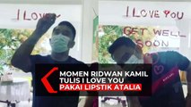 Momen Ridwan Kamil Tulis I love You Pakai Lipstik Atalia