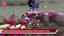 Ermeni askerin mezarına çiçek bırakmak isteyen Paşinyan'a tepki