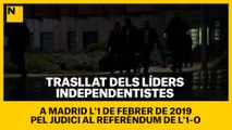 Trasllat dels líders independentistes  a Madrid l'1 de febrer de 2019 pel judici al referèndum de l'1-O / ACN