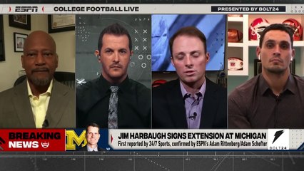 Reaction To Jim Harbaugh’S Contract Extension With Michigan | College Football Live