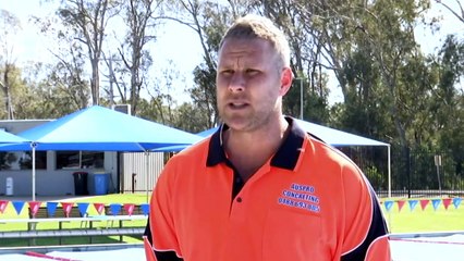 Victorian family teaching others about importance of swimming