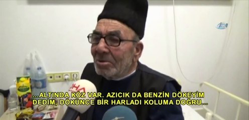 Yanan evine değil kedilerine üzüldü