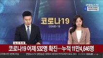 [속보] 코로나19 어제 532명 확진…누적 11만4,646명