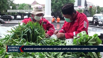 Ganjar Kirim Sayuran Segar Untuk Korban Gempa Jatim
