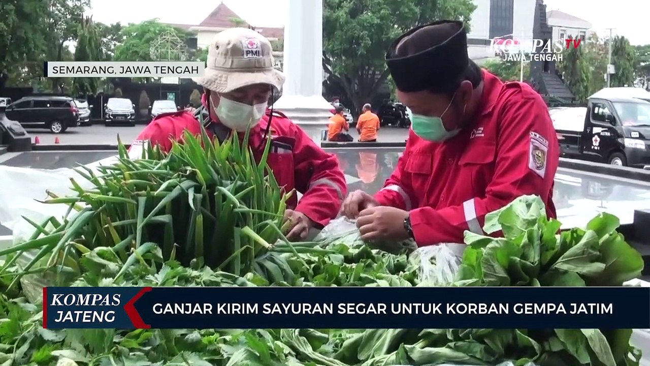 Ganjar Kirim Sayuran Segar Untuk Korban Gempa Jatim