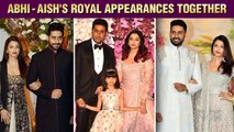 Aishwarya Rai With Husband Abhishek Bachchan's Royal & Stylish Appearances | Red Carpets, Events